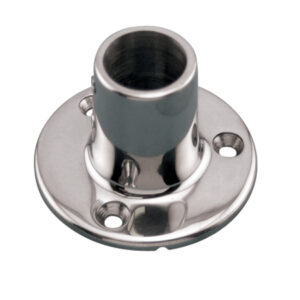 Product Image for Stainless Steel Round Rail Base, 90 degree